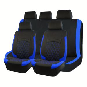 TEMU 범용 사이즈 축구 패턴 퀼팅 스포츠카 시트커버, 5인승 모델 적합