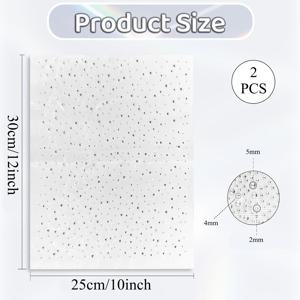 TEMU 매력적인 다리미 부착 라인스톤 아플리케 2개, 반짝이는 열 활성화 라인스톤 스티커, 의류 전사 패치, 여성 의류 장식에 적합