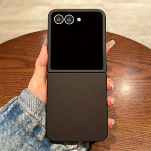 TEMU 휴대폰 케이스 - 삼성 갤럭시 Z Flip7, Z Flip5 5G, Z Flip 4, Z Flip6, Z Flip 3 용 내구성 좋은 무광 솔리드 컬러 휴대폰 케이스 - 하드 PC 보호