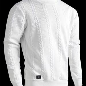 TEMU 남성용 몸에 꼭 맞는 하이넥 골지 니트 상의, 약간의 신축성 있는 세미 하이넥 긴팔 셔츠, 단색 캐주얼 가을 겨울 스타일, 편안한 폴리에스터 수麦이삭 자카드 원단 니트 스웨터