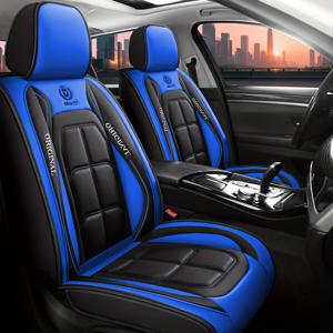 TEMU 범용 인조 가죽 차량용 시트 커버 - 통기성, 내구성, 방수 및 얼룩 방지 기능, 전방 시트 전용 보호 커버로 사계절 내내 편안함을 보장 | 간편한 설치, 패딩 디자인 없이 차량 시트 전체를 덮는 커버