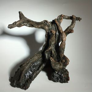 TEMU 레진 드리프트우드 어항 장식 - 물고기 탱크용 스툴 은신처, 수생 동물들을 위한 속이 빈 나무 덩굴 은신처