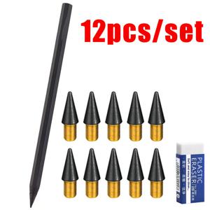 TEMU 무한한 쓰기 가능성을 열어주는 혁신적인 메탈 펜슬: 스케치, 페인팅, 사무용으로 활용 가능한 마법의 펜. 펜 1개, 교체 가능한 팁 10개, 지우개 1개 포함