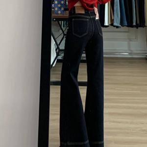 TEMU 여성용 스몰 아메리칸 하이웨이스트 약간의 와이드핏 청바지 2026년 봄 신상 루즈핏 드레이프 스트레이트핏 바닥까지오는 긴 팬츠