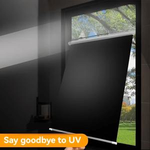 TEMU 부활절 가정 장식 PVC 유리 파티션, 창문 암막 커튼, 사무실 선룸 단열 커튼, 무타공 수납식 설계, 자동차, 가정용 발코니 창문에 적합