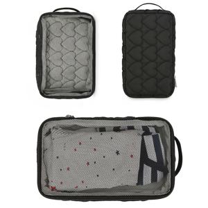 TEMU 검정 기저귀 정리 가방, 기저귀 및 옷 보관용, 여행 중에 휴대하기 쉬운 엄마 가방에 넣을 수 있습니다.