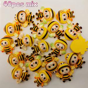 TEMU 10//40개 귀여운 레진 만화 벌 아트 펜던트 참 | 곤충 테마, 네일 아트 플랫백 장식, 스크랩북 장식, 주얼리 제작, 기발한 추가 장식
