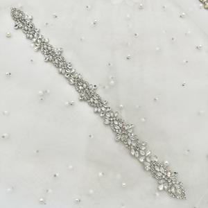 TEMU 로즈 골드 컬러 유리 드릴 수제 손바느질 DIY 구슬 접착식 패치 여성용 웨딩드레스 허리 벨트 신체라인업 조임끈