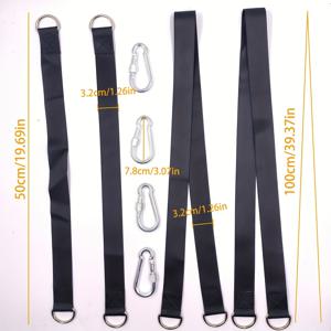 TEMU 4pcs 세트: 스트랩 2개 + 후크 2개, 안전 버클이 있는 헤비듀티 나무 그네 해먹 키트, 모든 유형의 그네에 맞춰 조절 가능 – 야외 놀이터 액세서리 & 다기능 매달기 로프