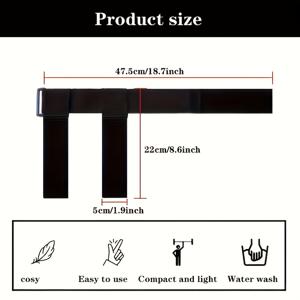 TEMU 1개 조절 가능한 덤벨 발목 스트랩 | 블랙 나일론 트레이닝 밴드, 후크 앤 루프 클로저, 역도 및 신스플린트 완화용 | 편안한 착용감, 헬스장 운동에 적합 | 메탈 드링 부착, 안전한 착용감 디자인, 범용 사용