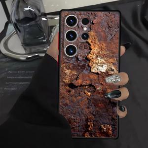 TEMU 휴대폰 케이스 - 녹슨 철의 외관을 닮은 휴대폰 케이스 디자인을 만드세요. S21, S25+, S20, S24 Plus, S24+, S23+, S22, S25 Ultra, S24 Ultra, S23 FE, Note 20 및 10과 같은 다양한 Samsung Galaxy 모델과 호환됩니다.