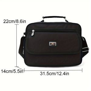 TEMU 남성용 옥스포드 천 크로스바디 백, 대용량 숄더백, 오버사이즈 휴대용 공구 가방 (다중 포켓), 내구성