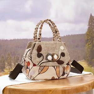 TEMU 핸드메이드 입체 원숄더 숄더백 겸용 혼방 핸드백 오리지널 국민풍 천가방 레저 문학가방 스타일