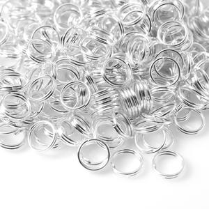 TEMU 400개 6mm 합금 메탈 더블 루프 스플릿 링, 주얼리 만들기용 링크, 키체인 DIY 액세서리 목걸이 팔찌 귀걸이 연결부