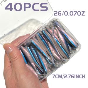 TEMU 15/40개입 초극세사 바디 T-테일 웜 루어 - 민물 및 바닷물 낚시용 높은 포획율 낚시 미끼 - 낚시꾼 필수 장비