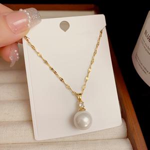 TEMU 여성용 독특한 디자인과 다용도 쇄골 체인이 있는 패셔너블 시크 모조 진주 목걸이 1개