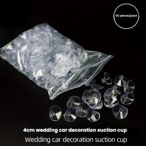 TEMU 50개입 4cm 버섯 머리 흡착컵 투명 강력 후크 롤리팝 웨딩카 흡착컵 차량 부유 장식 흡착컵