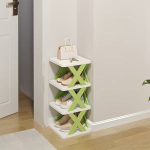 TEMU 신발장 X, X자형 접이식 신발장, 복도용 간격 신발장, 휴대 가능한 접이식 신발장, 수직적 두꺼운 다층 조절 가능 신발 캐비닛, 현관, 거실, 기숙사, 사무실, 호텔 등에 적합