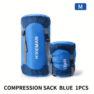 TEMU 침낭 압축 백 보관 가방 야외 캠핑 압축 백 튼튼한 210T 폴리에스터 압축 백 조절 가능한 어깨 스트랩 및 먼지 덮개 침낭 백팩 하이킹 여행 출장 캠핑 아이템 가방 - Compac