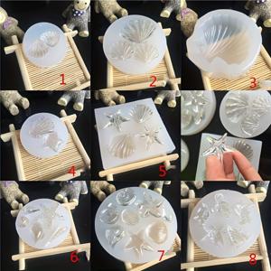 TEMU 8개 실리콘 해양 생물 몰드 세트, 해양 테마, 내구성이 뛰어나고 유연하며, 조개, , 달팽이, 해마를 포함하여 공예 및 레진 아트를 위해 디자인되었습니다.