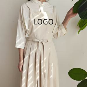 TEMU 다국적 무역을 위한 맞춤 로고 이미지 및 텍스트, 일본 및 한국 스타일 앞치마 (가정용 꽃꽂이, 파티, 바리스타 또는 네일 작업복 유니폼)