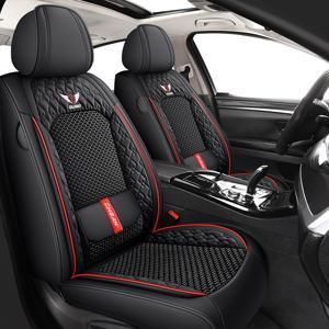 TEMU PUPU 소재로 제작된 운전석 및 승객석 차량 커버 2개 세트, 다양한 모델에 적합.