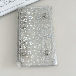 TEMU A6 좁은형 바인더 사진 컬렉션 북, PP 리필 백 10개, Gird/크라프트/블랭크 리필 용지 50개, 엽서 정리 홀더