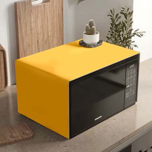 TEMU 미니멀하고 우아한 디자인의 단색 노란색 전자레인지 먼지 덮개 (폴리에스터 섬유, 13