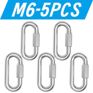 TEMU 고강도 퀵 링크 및 잠금 카라비너, 타이어, 헬스장 및 트레일러 연결용 체인 연결에 적합, D자형 304 스테인리스 스틸 재질