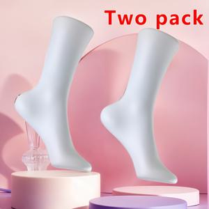 TEMU 2개입 화이트 여성 발매니큐어 - 리얼리스틱 발목 양말 & 신발 디스플레이 스탠드, 앤클 체인 및 주얼리용, 좌우 페어