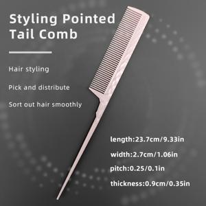 TEMU 미용사 전용 쥐꼬리빗 3개 세트/ 디자인 스타일과 뾰족한 꼬리빗 모양의 빗 1개. DIY 빗/전문 살롱 특수 도구