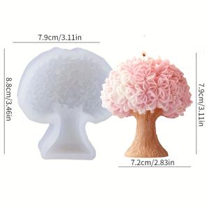 TEMU 로맨틱한 캔들 실리콘 몰드 1개, 평평한 바닥 몰드, DIY 캔들/수제 비누/디퓨저 스톤용, 레진 몰드, 수제 캔들 몰드, 사실적인 캐노피 질감, 쉬운 탈형, 내열성, 정교한 가정용 미적 예술 장식, 따뜻하고 로맨틱한 분위기 연출, 초보자용, 수공예의 즐거움을 정확히 재현, 발렌타인데이/크리스마스/다양한 휴일 선물 기념품