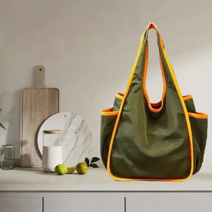 TEMU 접이식 쇼핑 토트백, 휴대용 심플 멀티 컬러 대형 사이즈 에코백, 식료품 쇼핑백, 특수 가방, 대용량 가방