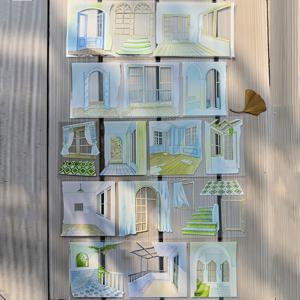 TEMU PET 소재의 거리 풍경 디자인 고품질 와시 테이프 125cm, 저널, 공책, 달력, 휴대폰 케이스, 카드 홀더, DIY 카드 등 장식용으로 완벽. 접착식으로 스cra프북킹 및 장식용으로 이상적인 와시 테이프