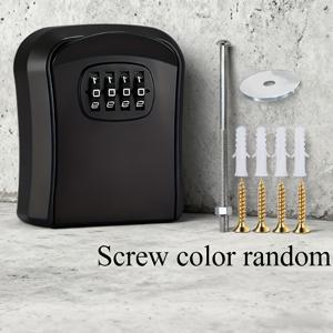 TEMU 패셔너블한 고강도 플라스틱 조합식 열쇠 금고 1개, 주조 보안함, 가정, 사무실, 호텔, 건설 현장에 적합 - 도난 방지 보호 소형 열쇠 보관함, 잠금함, 스타일리시한 디자인, 내후성 소재, 상업용/가정용 야외 보안함, 모던 잠금함, 할로윈 및 크리스마스 선물용으로 이상적
