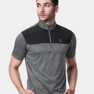 TEMU 남성 편안하고 시원한 쿨링 집업 스타일 반팔 티셔츠 작업복ㅣ일상복 추천 쿨쉐어(B91ST043M)