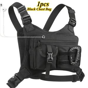 TEMU 1개 야외 러닝 체스트 백, 러닝 및 사이클링용 택티컬 조끼, 남녀 공용 스포츠 피트니스 체스트 팩 세트, 반사 스트립 및 휴대폰 파우치 포함, 러닝, 하이킹, 피트니스, 스키, 사이클링 등 활동에 적합