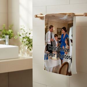 TEMU 1개, 맞춤형 긴 타월, 다기능 타월, 통기성, 스타일리시 디자인, 따뜻함, 기념일, 2D 평면 인쇄, 발렌타인데이 맞춤, 피트니스, 부드러움, 고품질 원단, 양면 사용 가능, 편안함, 요가, 내구성 좋은 폴리에스터, 세탁기 사용 가능