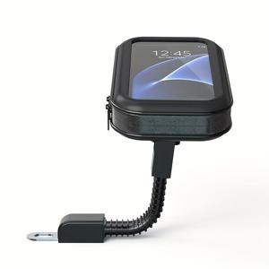 TEMU 360도 회전 레인 커버 휴대폰 케이스가 있는 유니버설 자전거 핸들바 폰 마운트, 튼튼한 TPU 소재, 야외 사이클링을 위한 필수 라이딩 폰 마운트, 고품질 소재