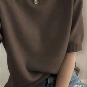 TEMU 스웨터 전문점은 여성 빈티지 풀오버를 판매합니다. 부드럽고 편안한 반팔 라운드넥 상의, 탄성 있는 잠옷, 라운드넥 반팔 스웨터만 판매합니다.