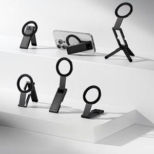 TEMU 강력한 자석 베이스가 있는 휴대용 미니 스마트폰 삼각대, 아이폰 12부터 16 모델과 호환되는 빠른 설치를 위해 설계되었습니다 (블랙)