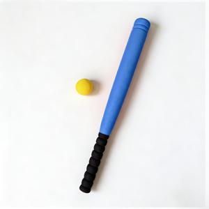 TEMU 레드/블루 EVA 야구 배트와 옐로우 소프트볼 - 성인 훈련용 배트, 미끄럼 방지 그립, 14세 이상, 초보자, 야외 연습, 캐주얼 게임 및 부모-자녀 훈련용