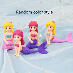 TEMU 4개 세트 인어 테마 케이크 토퍼, 생일 케이크 장식을 위한 현대적인 인어 디자인, 할로윈, 추수감사절 및 크리스마스 선물로 적합