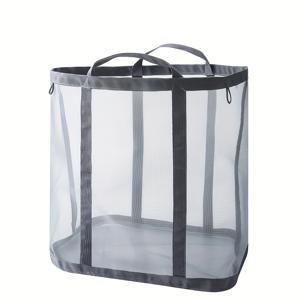 TEMU 1개/2개 가정용 메시 빨래 바구니, 더러운 옷용, 접이식 및 벽걸이형, 욕실 사용에 적합, 빨래 바구니