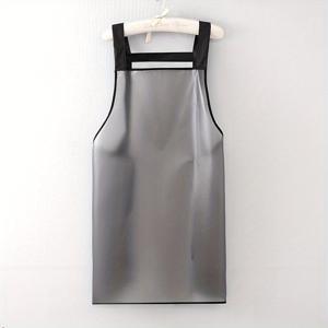 TEMU 성인용 고품질 투명 TPU 주방 앞치마 - 조절 가능한 목 & 허리 스트랩, 대형 전면 포켓, 가정 및 레스토랑 요리에 적합한 내구성 있는 가벼운 쉬운 세척 디자인, 고급 광택 마감, 탄력있는 목끈