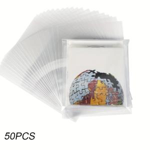 TEMU CD 앨범 슬리브, DVD 보호 백, 자체 밀봉 방진 백, 일본판 투명 블루레이 케이스, 디스크용 접착 포켓, CD용 접착 포켓 50개