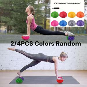 TEMU 2/4개 요가 마사지 피트니스 밸런스 볼 - 화려한 혼합 색상, 리치 모양 반구형 코어 안정화기, 요가, 피트니스, 헬스장, 애완동물 밸런스 훈련에 적합, 랜덤 색상: 밸런스 패드, 장비, 피트니스 액세서리, 질감 있는 표면, 미끄럼 방지 그립, 매끄러운 질감, 운동 보조, 홈 피트니스 사용자용, 체육관 장비,고품질 그립,운동 액세서리
