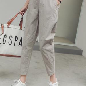 TEMU 2026 봄 여름 가을 신상 바지 여자 9부 면 승마 바지 날씬해 보이는 작은 발 배기팬츠 캐주얼 바지 한국인이 많이 구매하는