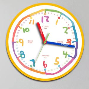 TEMU 컬러풀 세그먼트 학습 시계, 무소음 벽걸이 시계, 선물 및 홈 데코레이션에 완벽