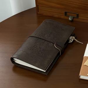 TEMU “빈티지 가든” 여행용 노트북 - 60페이지 - TN 표준 사이즈 교체형 인조 가죽 다이어리, 레트로하고 시적인 감성을 담은 저널, 여행기, 예술적인 메모, 로맨틱한 저널링에 적합